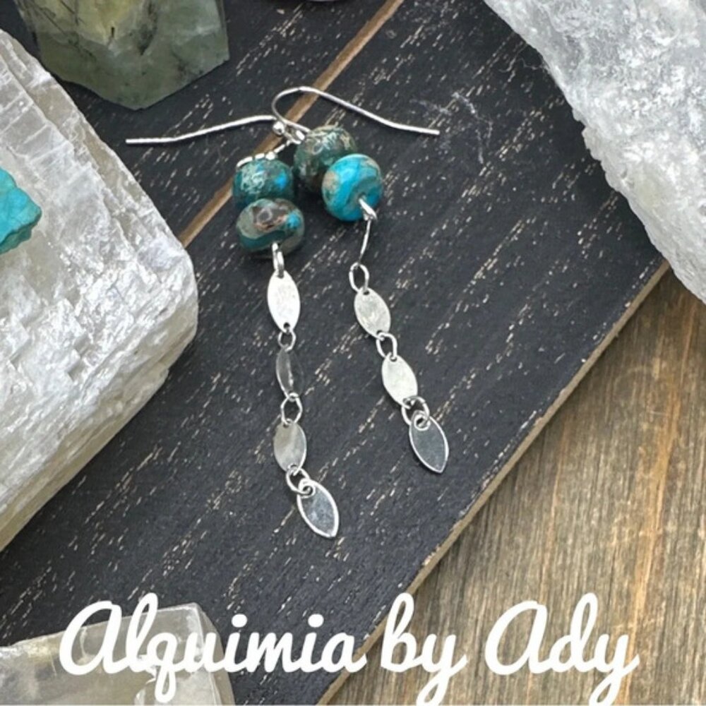 Dreamcatcher & Turquoise Feather duster Dangles — Coastal Cowgirl Spirit